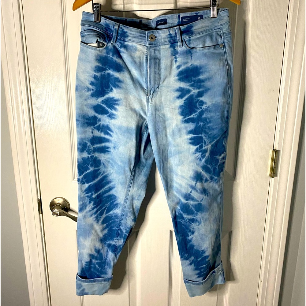 🩷🩷🩷 J. Jill Cropped Tie Dye Jeans